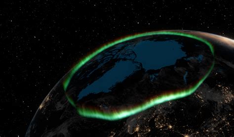 aurora borealis in space